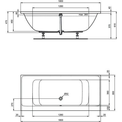 Ideal Standard Duo-Badewanne Connect Air 1800x800mm - Bad Ideal Standard Duo-Badewanne Connect Air 1800x800mm - Bad