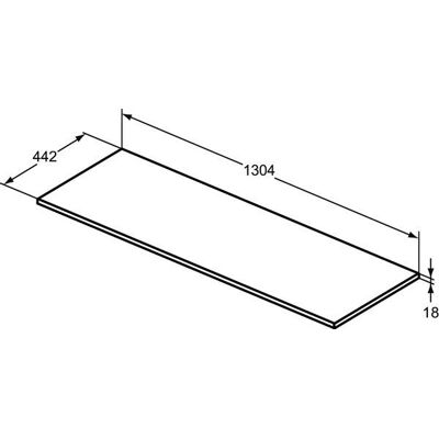 Ideal Standard Ideal connect Konsole - MDF 1304x442x18mm - Weiß Ideal Standard Ideal connect Konsole - MDF 1304x442x18mm - Weiß