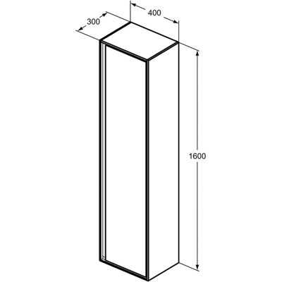 Dulap înalt pentru baie Ideal Standard Connect Air - Lemn deschis / maro mat - 1600x300x400mm Dulap înalt pentru baie Ideal Standard Connect Air - Lemn deschis / maro mat - 1600x300x400mm