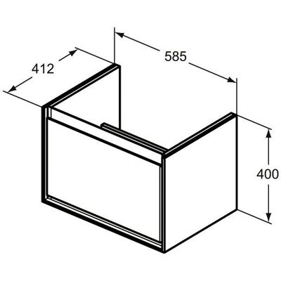 Dulap pentru chiuvetă Ideal Standard Connect Air Cube - Închidere lină, 58,5x41,2x40 cm Dulap pentru chiuvetă Ideal Standard Connect Air Cube - Închidere lină, 58,5x41,2x40 cm