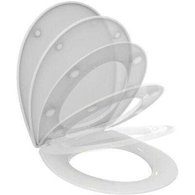 Ideal Standard Eurovit Toilet Seat - Softclose, White - Universal Fit Ideal Standard Eurovit Toilet Seat - Softclose, White - Universal Fit
