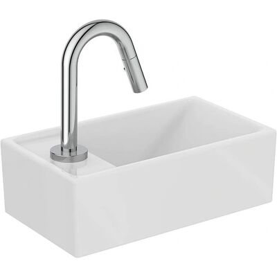 Ideal Standard Eurovit Plus Waschbeckenset mit linksseitigem Ablage und Chromarmatur Ideal Standard Eurovit Plus Waschbeckenset mit linksseitigem Ablage und Chromarmatur