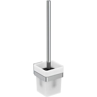 Set Periuțe de Toaletă Ideal Standard Cube - Montaj pe perete, Sticlă mată, Cromat Set Periuțe de Toaletă Ideal Standard Cube - Montaj pe perete, Sticlă mată, Cromat