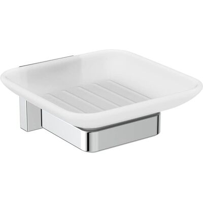 Ideal Standard Cube Seifenschale Satiniertes Glas Chrom - Seifenhalter Ideal Standard Cube Seifenschale Satiniertes Glas Chrom - Seifenhalter