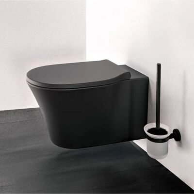 Ideal Standard E0054V3 Vas WC de perete negru cu AquaBlade - Montaj pe perete Ideal Standard E0054V3 Vas WC de perete negru cu AquaBlade - Montaj pe perete