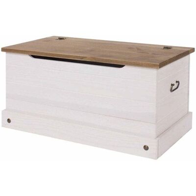 Azusa White Blanket Box - Antique White Storage Trunk Azusa White Blanket Box - Antique White Storage Trunk