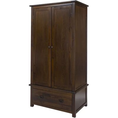 Core Boston 2 Door 1 Drawer Dark Pine Wardrobe - Wardrobe Core Boston 2 Door 1 Drawer Dark Pine Wardrobe - Wardrobe
