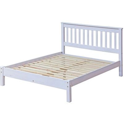 Core Products Core Corona 4ft6 Double White Wooden Bed Frame - Bed Frame Core Products Core Corona 4ft6 Double White Wooden Bed Frame - Bed Frame