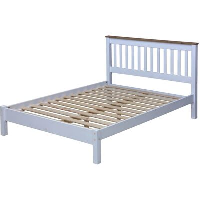 Core Capri Double White Wooden Bed Frame - Bed Frame Core Capri Double White Wooden Bed Frame - Bed Frame
