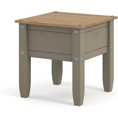 Core Corona Grey Lamp Table - Antique Wax Finish Core Corona Grey Lamp Table - Antique Wax Finish
