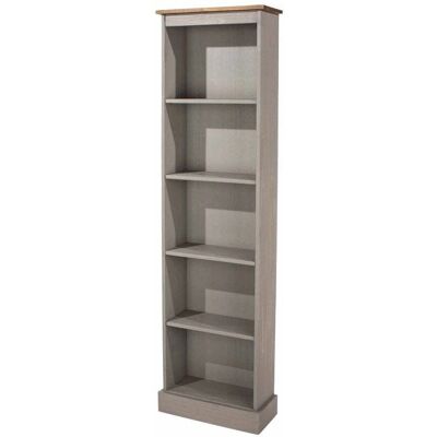Core Corona Grey Tall Narrow Bookcase - Storage Core Corona Grey Tall Narrow Bookcase - Storage