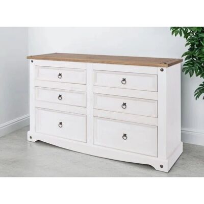 Core Products Core Corona White and Pine 33 Drawer Wide Chest of Drawers - Chest of Drawers Core Products Core Corona White and Pine 33 Drawer Wide Chest of Drawers - Chest of Drawers