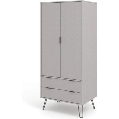 Core Augusta Grey 2 Door 2 Drawer Wardrobe - Wardrobe Core Augusta Grey 2 Door 2 Drawer Wardrobe - Wardrobe