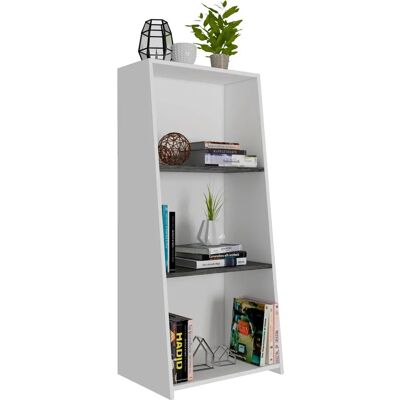 Core Dallas White Grey Oak Bookcase - Storage Solution Core Dallas White Grey Oak Bookcase - Storage Solution