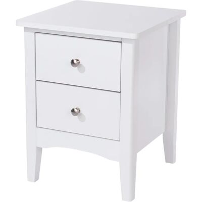 Core Products Core Como White 2 Drawer Bedside Table - Bedside Table Core Products Core Como White 2 Drawer Bedside Table - Bedside Table