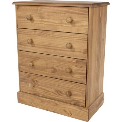Core Cotswold Pine 4 Drawer Chest of Drawers - Chest of Drawers Core Cotswold Pine 4 Drawer Chest of Drawers - Chest of Drawers