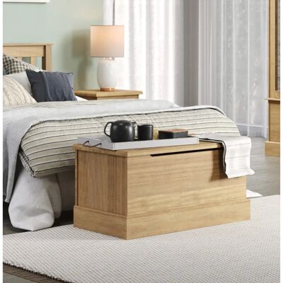 Core Cotswold Pine Wooden Blanket Box - Storage Chest Core Cotswold Pine Wooden Blanket Box - Storage Chest