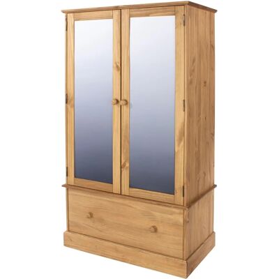 Core Cotswold Antique Pine Double Wardrobe - Wardrobe Core Cotswold Antique Pine Double Wardrobe - Wardrobe