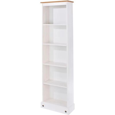 Home Source Corona Pine White Painted Tall Bookcase Home Source Corona Pine White Painted Tall Bookcase