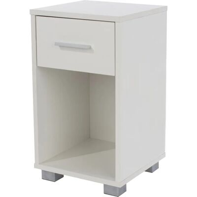 Netfurniture Losoy Blanc 1 Tiroir Chevet - Chevet - Publicité Netfurniture Losoy Blanc 1 Tiroir Chevet - Chevet - Publicité