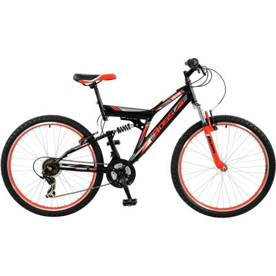 Boss Venom G18 Black/Red Mountain Bike - Full Suspension for Kids 12+ Boss Venom G18 Black/Red Mountain Bike - Full Suspension for Kids 12+