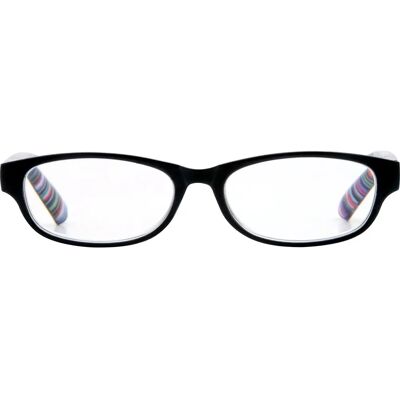 Foster Grant Milan Shiny Black/Blue Reading Glasses - Reading Glasses Foster Grant Milan Shiny Black/Blue Reading Glasses - Reading Glasses