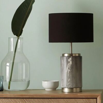 Pacific Lifestyle Carrara Marble Effect Ceramic Table Lamp - Grey Pacific Lifestyle Carrara Marble Effect Ceramic Table Lamp - Grey