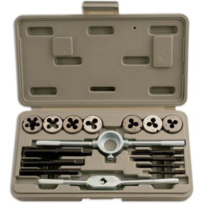 Laser M3-M12 Tap & Die Set - Adjustable Wrenches - Storage Case Laser M3-M12 Tap & Die Set - Adjustable Wrenches - Storage Case