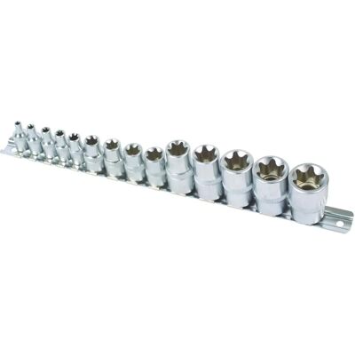 Laser Tools 14-delat stjärnnyckelsats - E4 till E24 Laser Tools 14-delat stjärnnyckelsats - E4 till E24