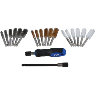 Laser Wire Brush Set 20pc - Wire Brush Set Laser Wire Brush Set 20pc - Wire Brush Set
