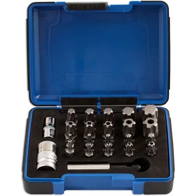 Laser 5031 Ensemble de 23 pièces en acier S2 impactant - Embouts Torx Plus - Publicité Laser 5031 Ensemble de 23 pièces en acier S2 impactant - Embouts Torx Plus - Publicité