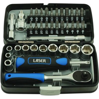Jeu de 38 pièces de clés et embouts Laser Tools - Kit compact pliable Jeu de 38 pièces de clés et embouts Laser Tools - Kit compact pliable