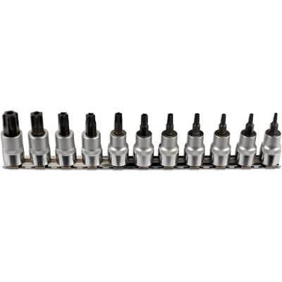 Set de enchufe de estrella inviolable Laser Tools - 3/8" D, 11 piezas Set de enchufe de estrella inviolable Laser Tools - 3/8" D, 11 piezas