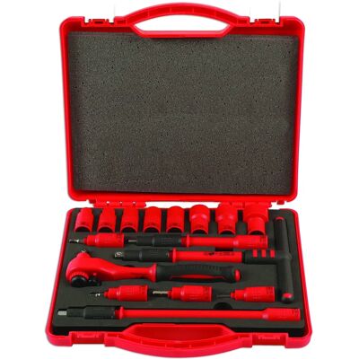 Laser Tools Modèle 6148 Kit de prises isolées - 16 pièces - Publicité Laser Tools Modèle 6148 Kit de prises isolées - 16 pièces - Publicité