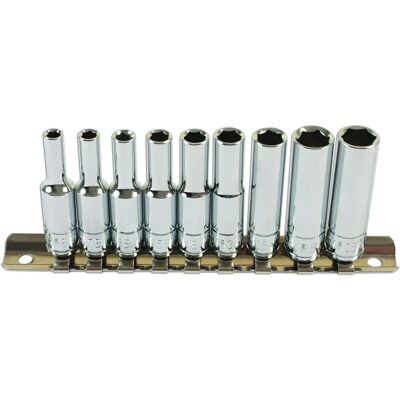 Laser 6196 BA Set med 9 hylsor, 1/4-tums för brittiska bilar Laser 6196 BA Set med 9 hylsor, 1/4-tums för brittiska bilar