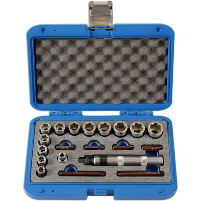Laser Tools Juego Removedor de Tuercas y Tornillos Dañados 3/8"D 20 piezas Laser Tools Juego Removedor de Tuercas y Tornillos Dañados 3/8"D 20 piezas