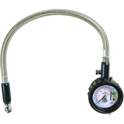 Medidor de presión y profundidad de banda Laser Tools - Doble función, Manguera flexible, 130 PSI Medidor de presión y profundidad de banda Laser Tools - Doble función, Manguera flexible, 130 PSI