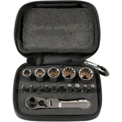 Conjunto de Dados y Puntas Laser Tools Alldrive 1/4"D 16 piezas - Socket and Bit Set Conjunto de Dados y Puntas Laser Tools Alldrive 1/4"D 16 piezas - Socket and Bit Set