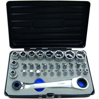 Ensemble de Douilles et Embouts Laser Tools 1/4"D 31 pièces - Ensemble de Douilles et Embouts - Publicité Ensemble de Douilles et Embouts Laser Tools 1/4"D 31 pièces - Ensemble de Douilles et Embouts - Publicité