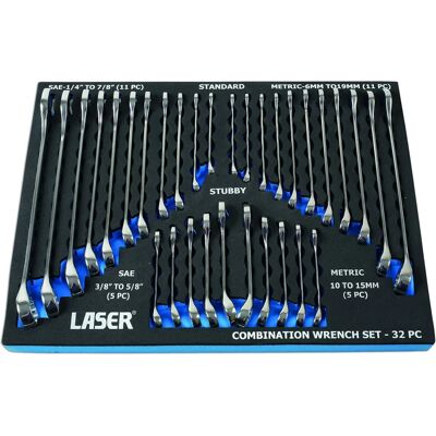Plateau modulaire Laser Tools - 32 clés, métriques et impériales Plateau modulaire Laser Tools - 32 clés, métriques et impériales