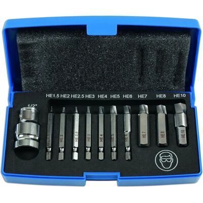 Laser Tools 6845 Ensemble d'Extracteurs de Vis Endommagées, 11 pcs Laser Tools 6845 Ensemble d'Extracteurs de Vis Endommagées, 11 pcs