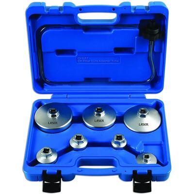 Juego de llaves para filtro de aceite Laser Tools 8p - Tipo de filtro de aceite Juego de llaves para filtro de aceite Laser Tools 8p - Tipo de filtro de aceite