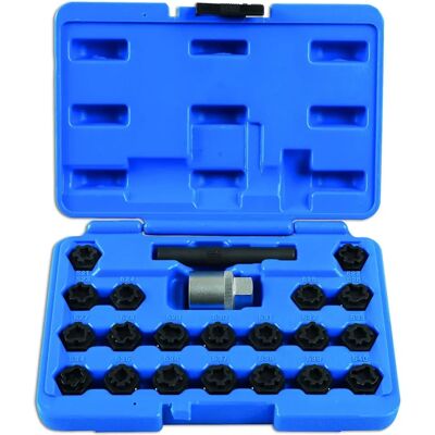 Laser Tools Locking Wheel Nut Key Set 22pc - For Vag 7108 Laser Tools Locking Wheel Nut Key Set 22pc - For Vag 7108