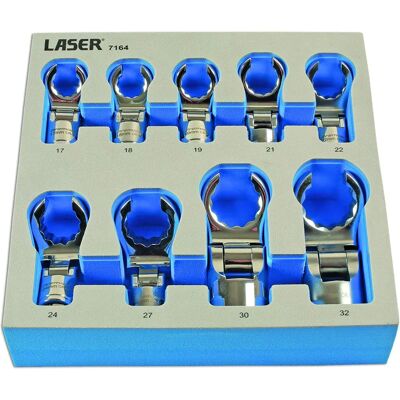LASER Flexible Crows Foot Wrench Set - 1/2in. Drive - 9pc - Wrench Set LASER Flexible Crows Foot Wrench Set - 1/2in. Drive - 9pc - Wrench Set