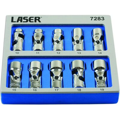 Laser Tools 7283 Jeu de Douilles Universelles 10mm-19mm - Jeu de 10 - Publicité Laser Tools 7283 Jeu de Douilles Universelles 10mm-19mm - Jeu de 10 - Publicité