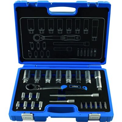 Laser Tools Modelo 7673 - Juego de herramientas para amortiguador y puntal Macpherson Laser Tools Modelo 7673 - Juego de herramientas para amortiguador y puntal Macpherson