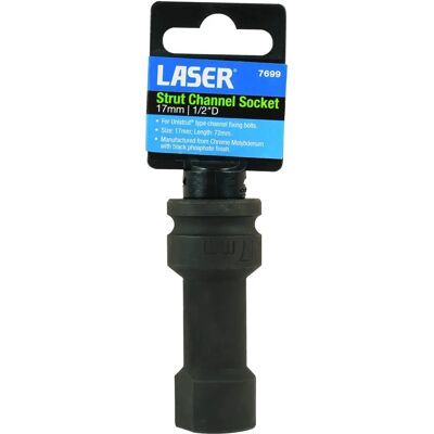 Laser 7699 Clé à Douille Profonde - 17mm - 1/2" pour Canaux de Support Laser 7699 Clé à Douille Profonde - 17mm - 1/2" pour Canaux de Support