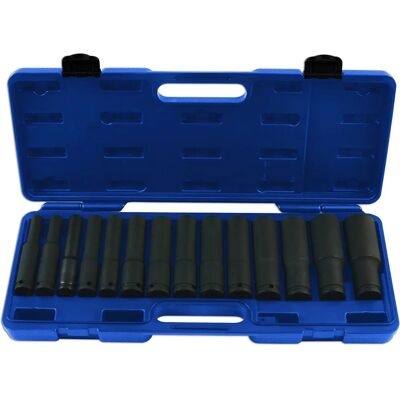 Laser Impact Deep Socket Set - 14pc 1/2" - Socket Set Laser Impact Deep Socket Set - 14pc 1/2" - Socket Set