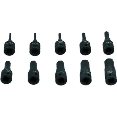 Laser Tools Impact Hex Socket Juego de 10 piezas 1/4"D - Juego de Dados Laser Tools Impact Hex Socket Juego de 10 piezas 1/4"D - Juego de Dados