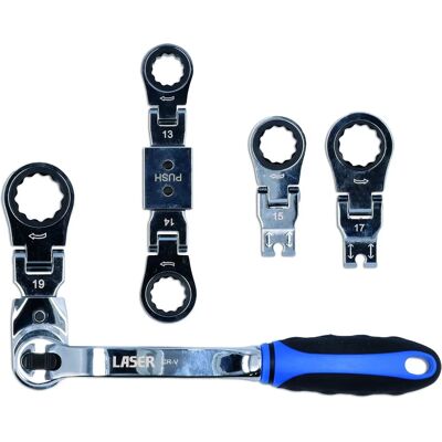 Laser Tools Multi Head Ratchet Ring Spanner Set 7863 - Ring Spanner Set Laser Tools Multi Head Ratchet Ring Spanner Set 7863 - Ring Spanner Set
